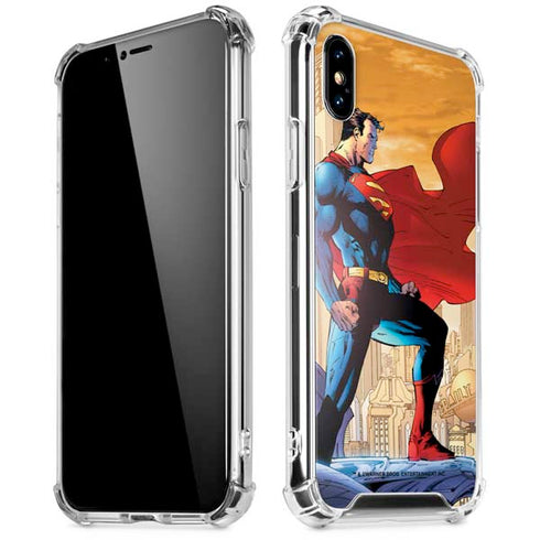 DC Comics Superman For Tomorrow Cover Art by Jim Lee iPhone XS Max Clear Case